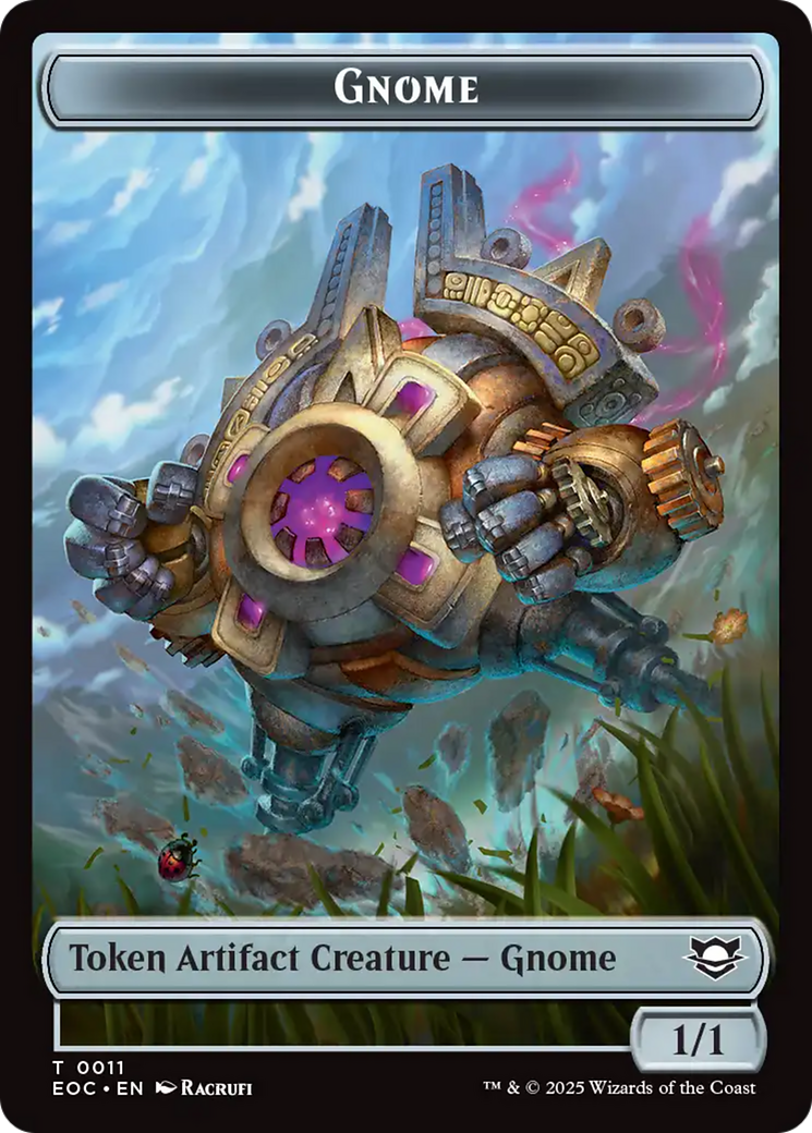 Elemental (0008) // Gnome Double-Sided Token [Edge of Eternities Commander Tokens] | Exor Games Dartmouth