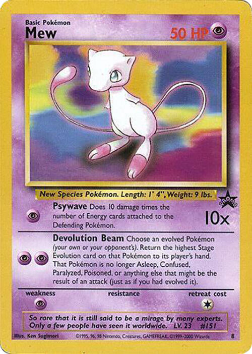 Mew (8) (Glossy Finish) [Wizards of the Coast: Black Star Promos] | Exor Games Dartmouth