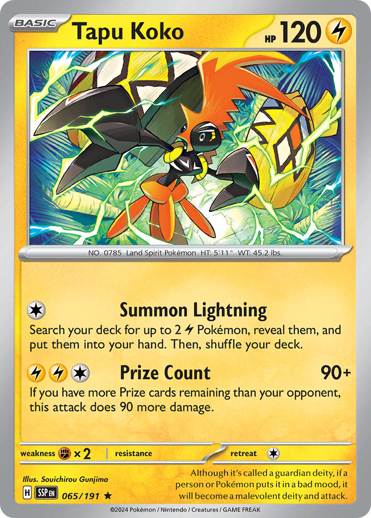 Tapu Koko (065/191) (Theme Deck Exclusive) [Scarlet & Violet: Surging Sparks] | Exor Games Dartmouth