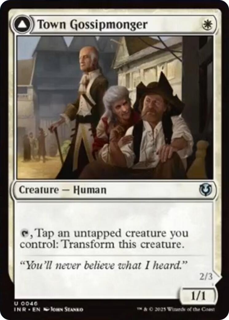 Town Gossipmonger // Incited Rabble [Innistrad Remastered] | Exor Games Dartmouth