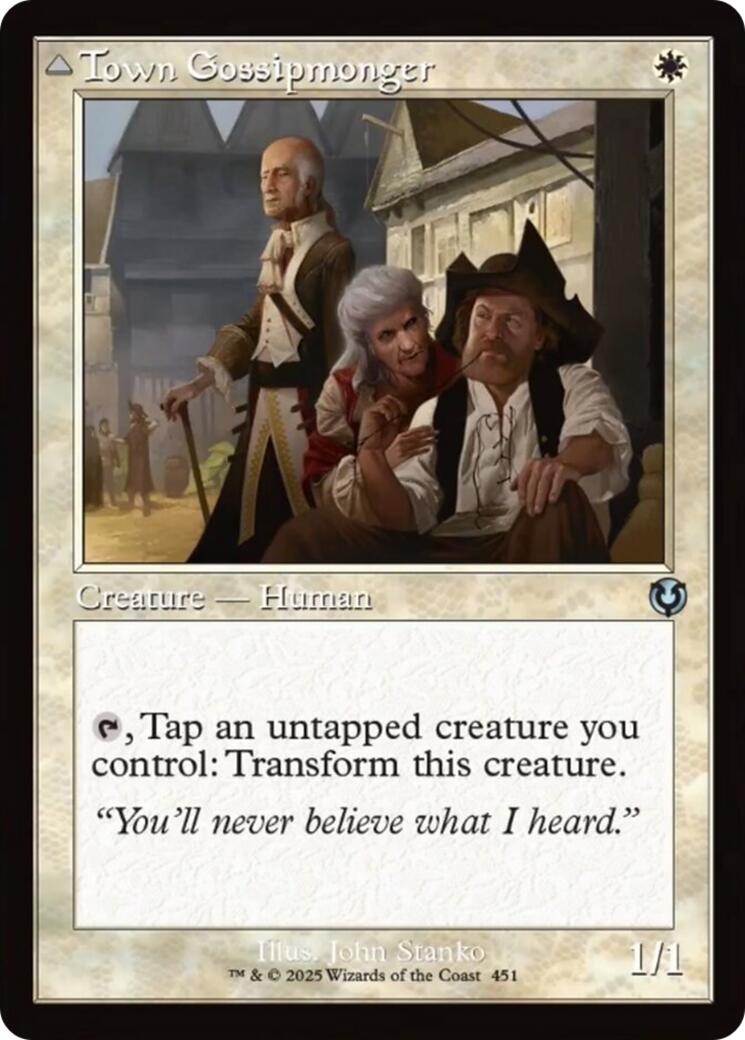 Town Gossipmonger // Incited Rabble (Retro Frame) [Innistrad Remastered] | Exor Games Dartmouth
