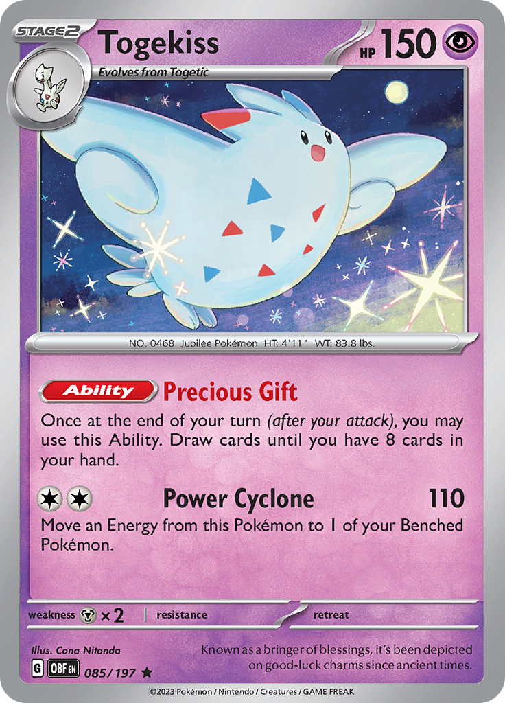 Togekiss (085/197) [Scarlet & Violet: Obsidian Flames] | Exor Games Dartmouth