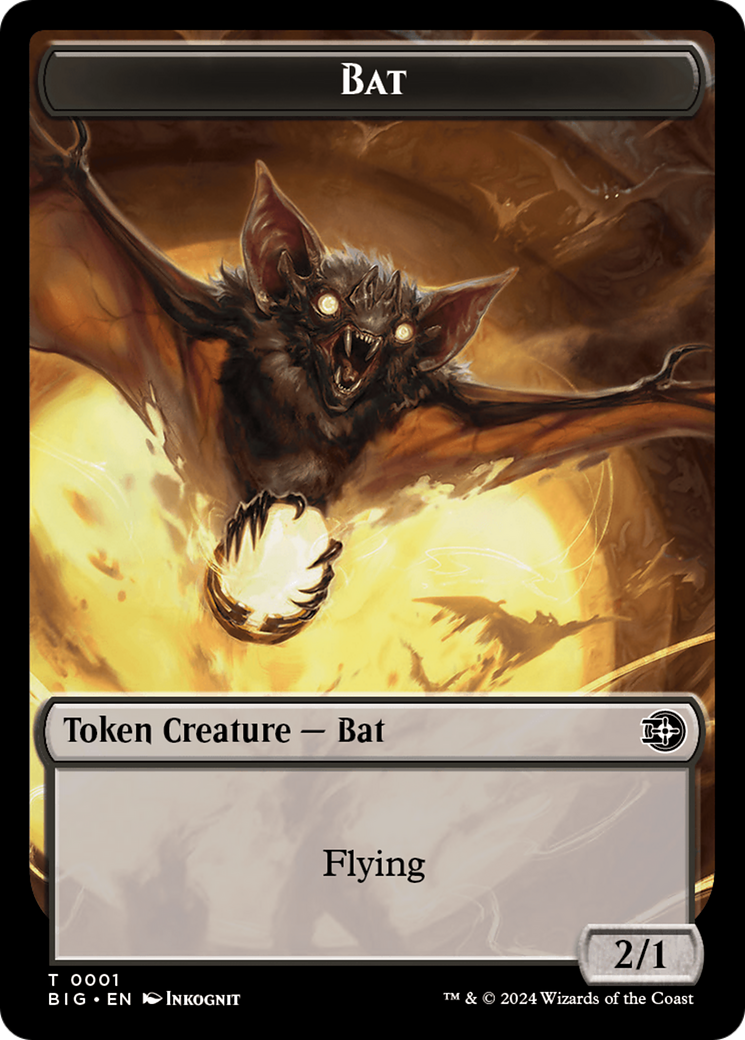 Treasure // Bat Double-Sided Token [Outlaws of Thunder Junction Tokens] | Exor Games Dartmouth