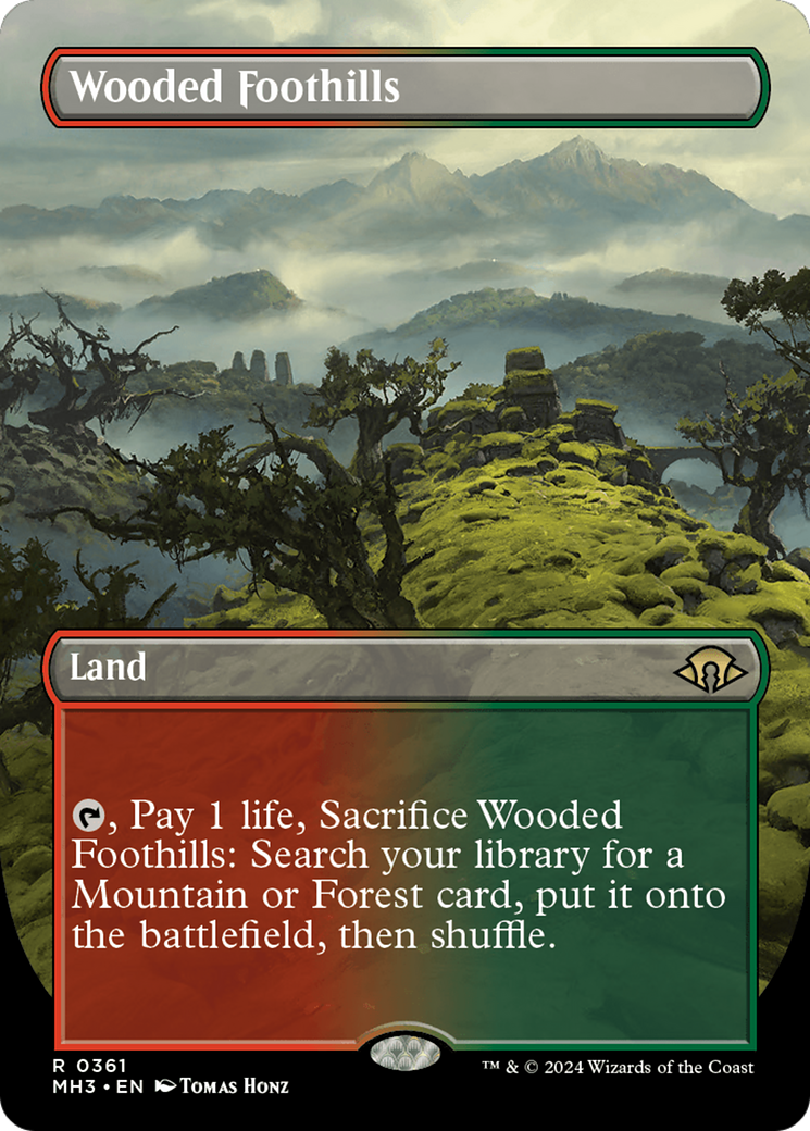 Wooded Foothills (Borderless) [Modern Horizons 3] | Exor Games Dartmouth