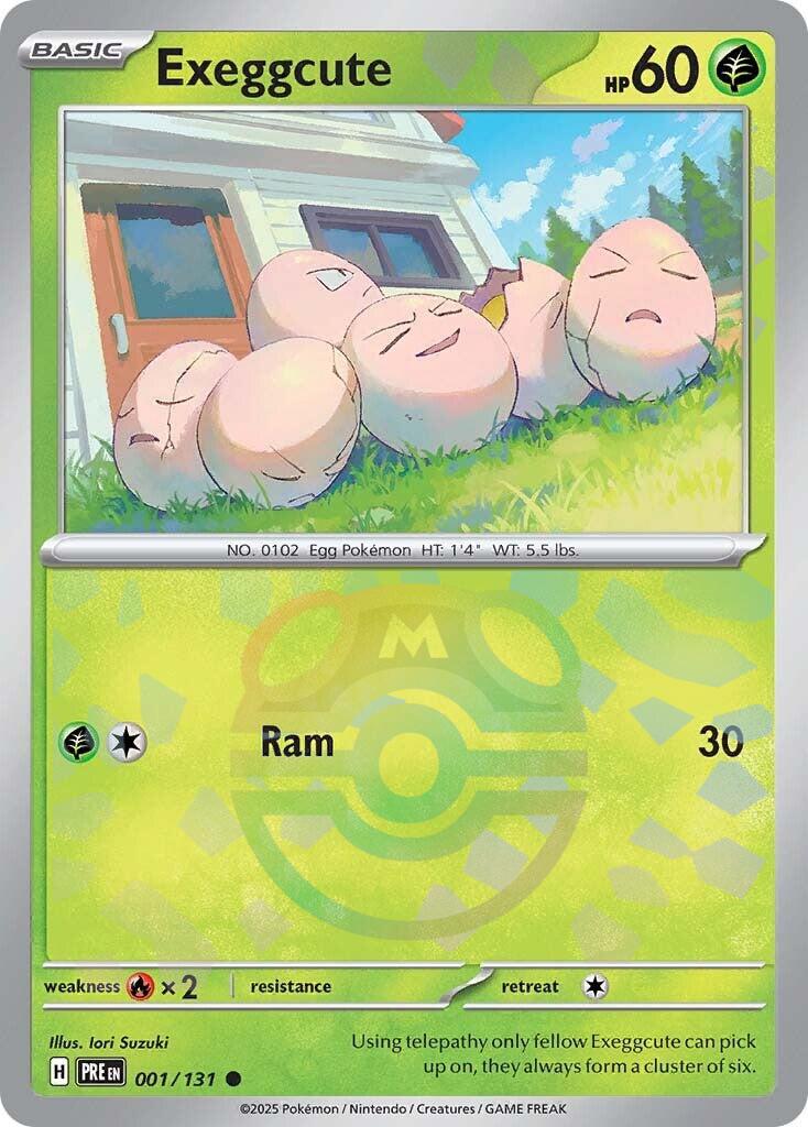 Exeggcute (001/131) (Master Ball Pattern) [Scarlet & Violet: Prismatic Evolutions] | Exor Games Dartmouth
