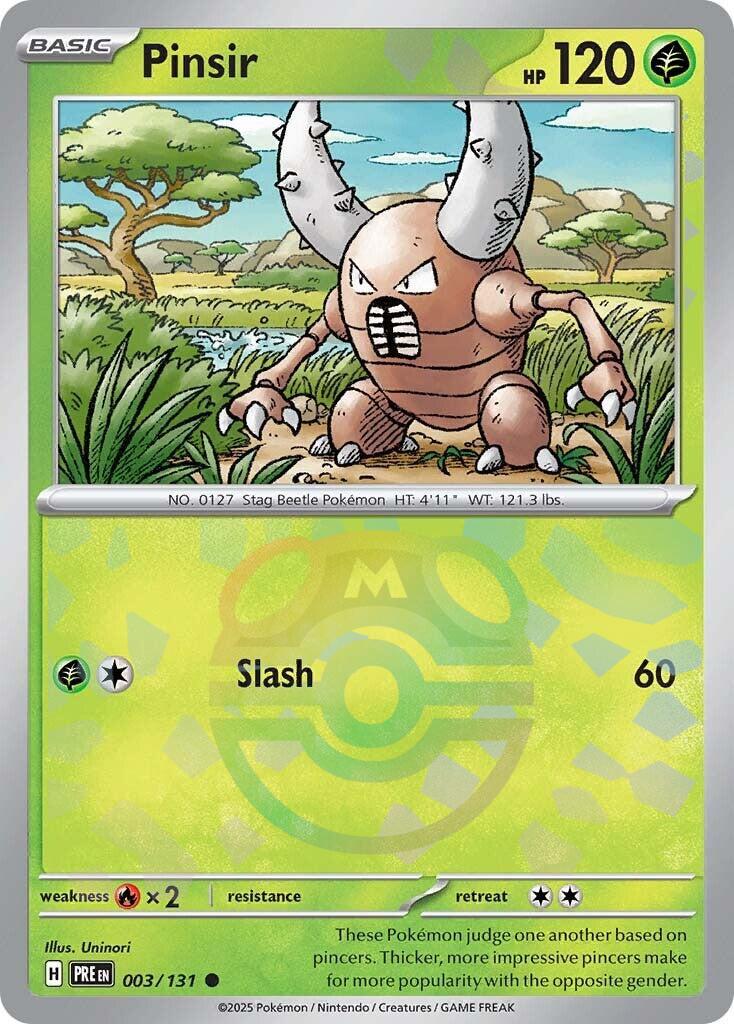 Pinsir (003/131) (Master Ball Pattern) [Scarlet & Violet: Prismatic Evolutions] | Exor Games Dartmouth