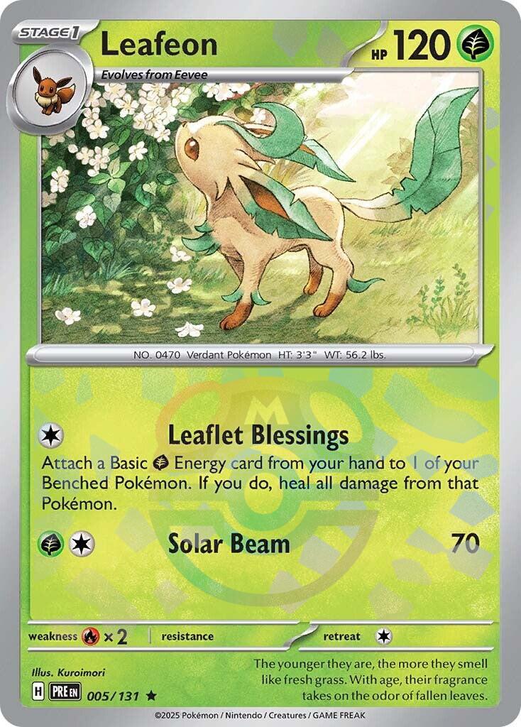 Leafeon (005/131) (Master Ball Pattern) [Scarlet & Violet: Prismatic Evolutions] | Exor Games Dartmouth