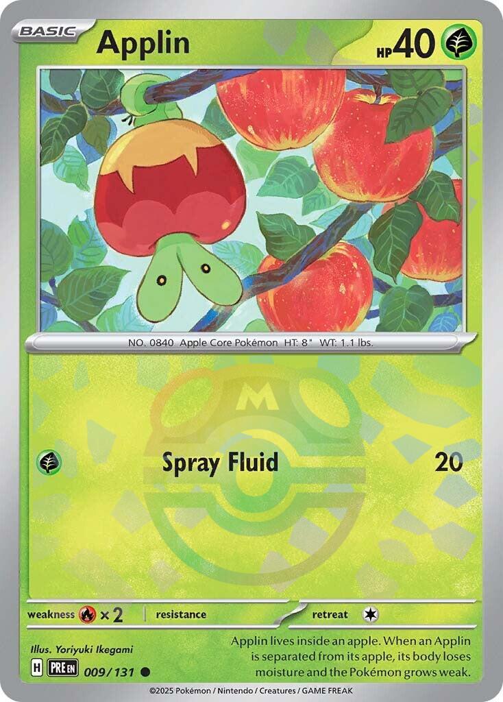 Applin (009/131) (Master Ball Pattern) [Scarlet & Violet: Prismatic Evolutions] | Exor Games Dartmouth