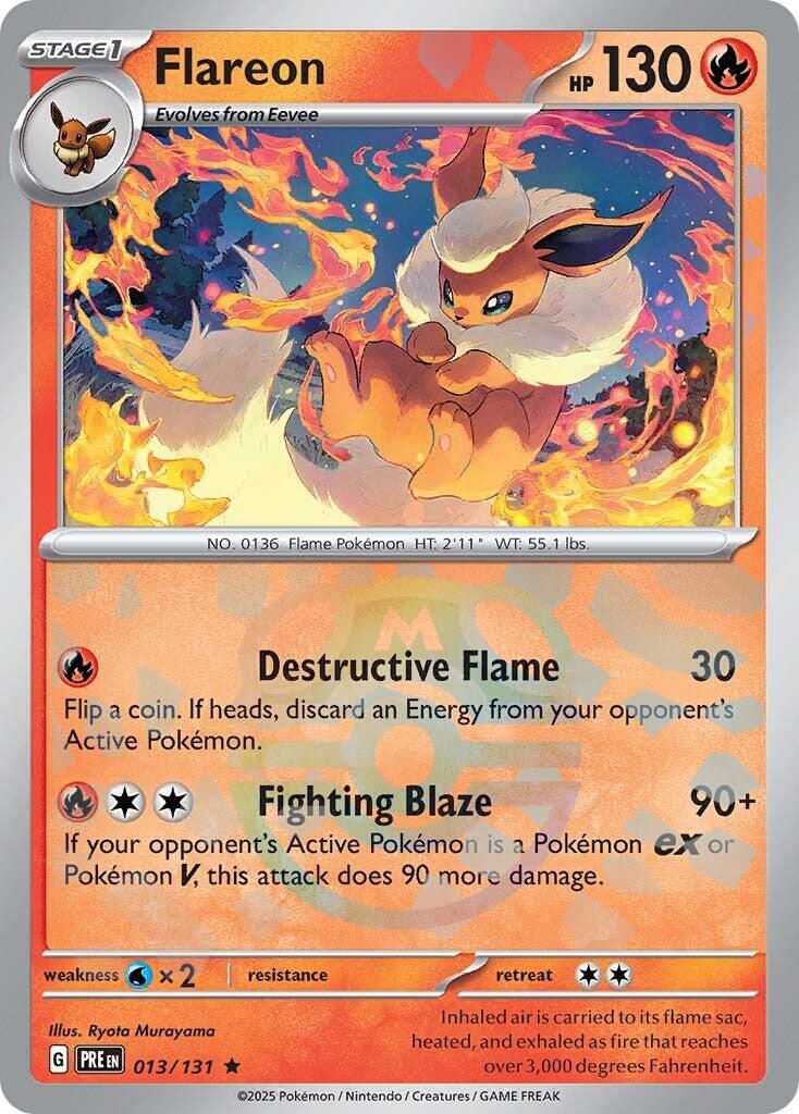 Flareon (013/131) (Master Ball Pattern) [Scarlet & Violet: Prismatic Evolutions] | Exor Games Dartmouth