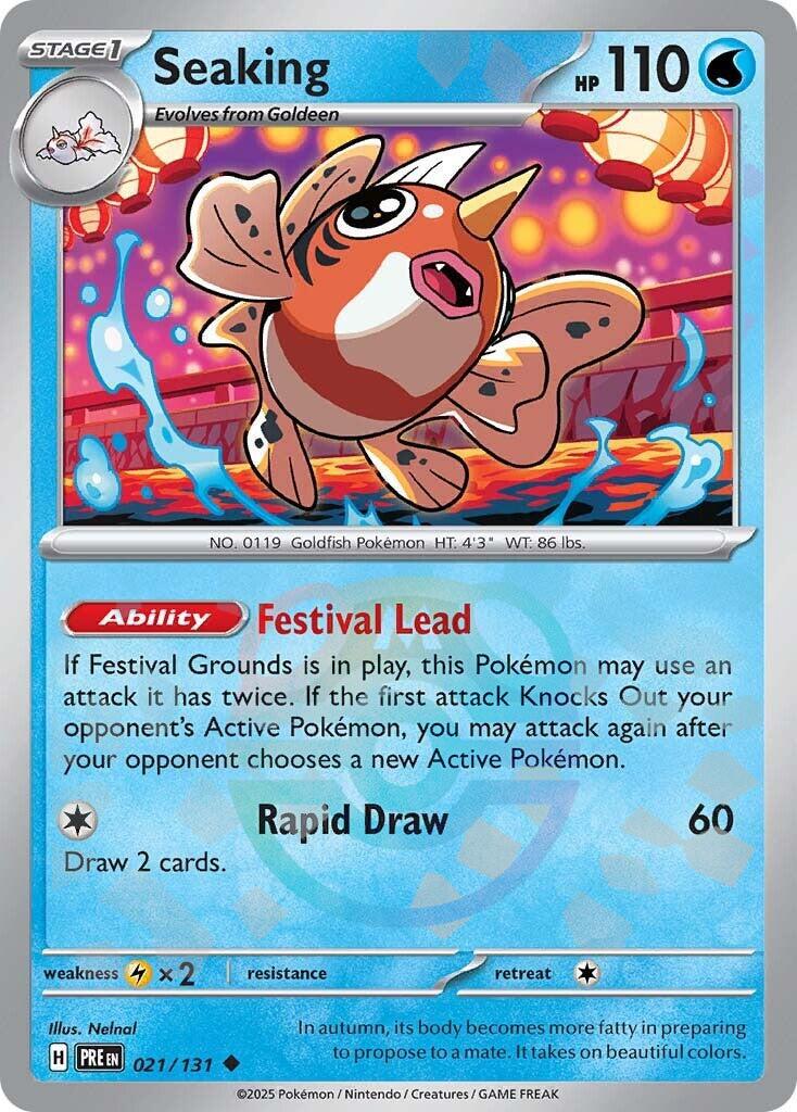 Seaking (021/131) (Master Ball Pattern) [Scarlet & Violet: Prismatic Evolutions] | Exor Games Dartmouth