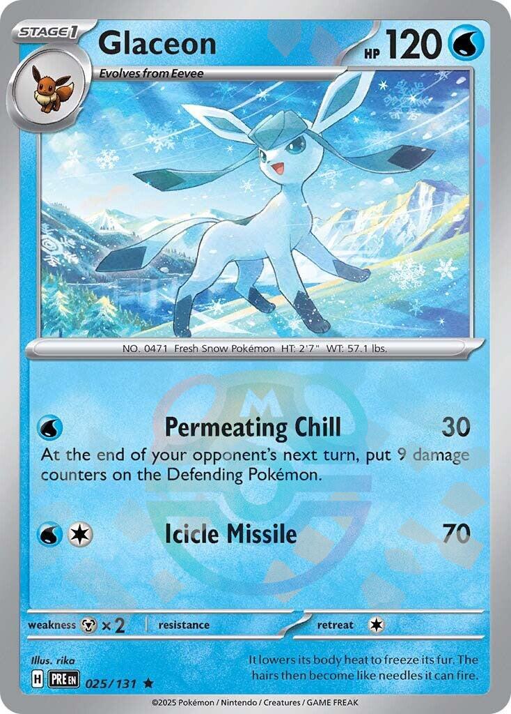 Glaceon (025/131) (Master Ball Pattern) [Scarlet & Violet: Prismatic Evolutions] | Exor Games Dartmouth