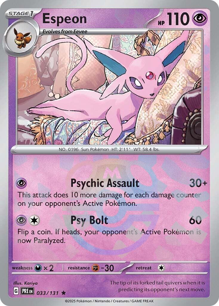 Espeon (033/131) (Master Ball Pattern) [Scarlet & Violet: Prismatic Evolutions] | Exor Games Dartmouth