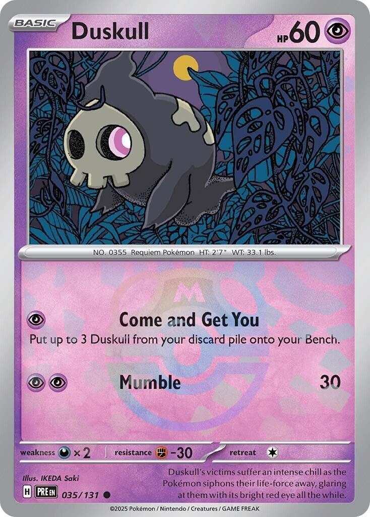 Duskull (035/131) (Master Ball Pattern) [Scarlet & Violet: Prismatic Evolutions] | Exor Games Dartmouth