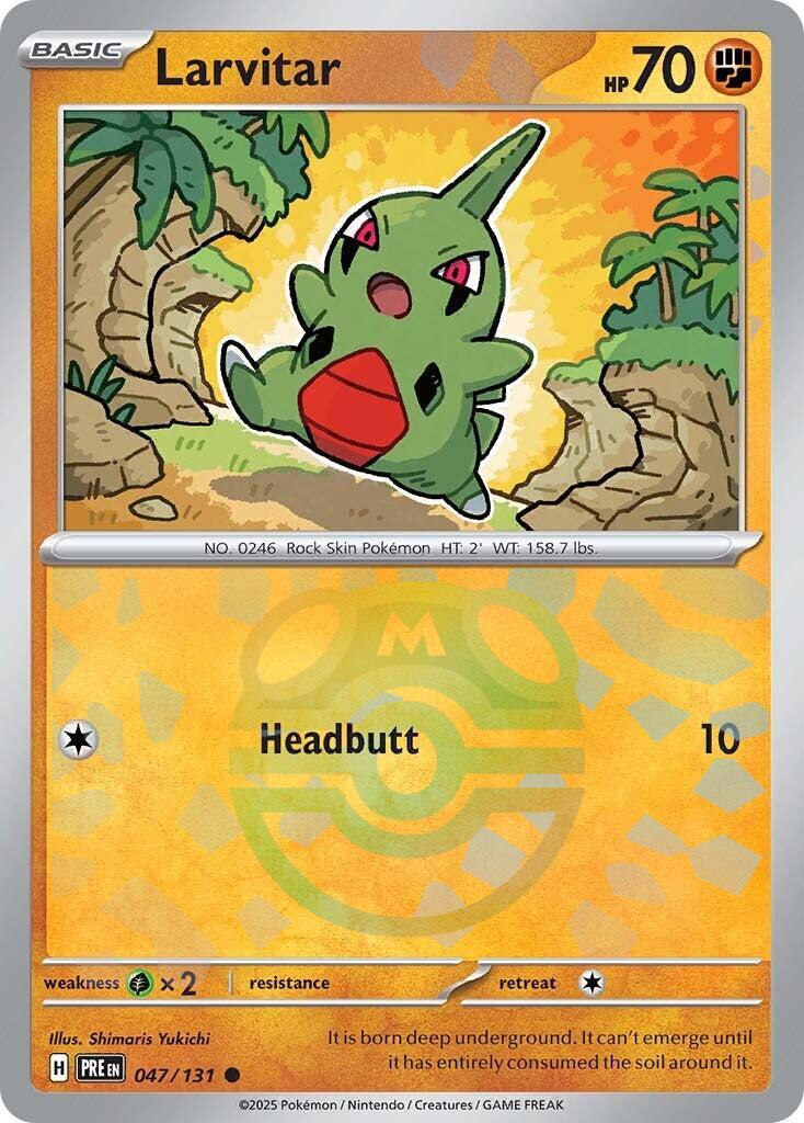 Larvitar (047/131) (Master Ball Pattern) [Scarlet & Violet: Prismatic Evolutions] | Exor Games Dartmouth