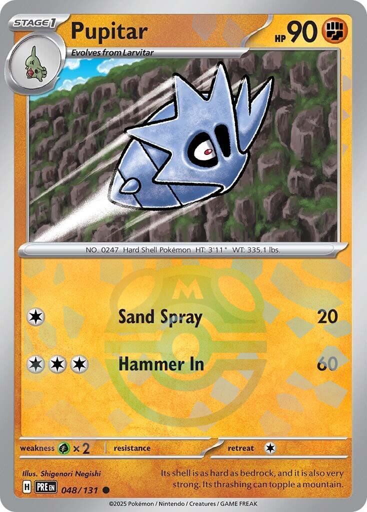 Pupitar (048/131) (Master Ball Pattern) [Scarlet & Violet: Prismatic Evolutions] | Exor Games Dartmouth