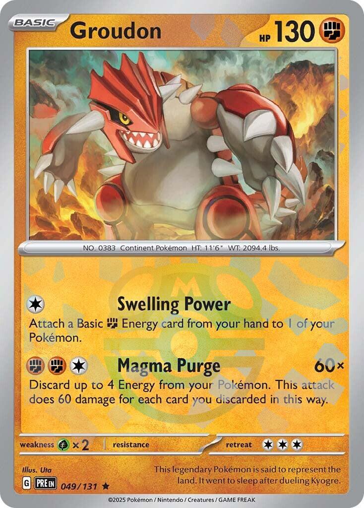 Groudon (049/131) (Master Ball Pattern) [Scarlet & Violet: Prismatic Evolutions] | Exor Games Dartmouth