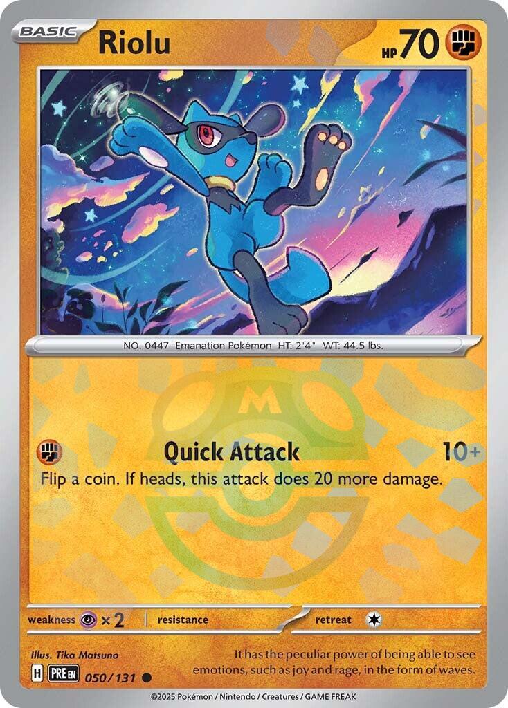 Riolu (050/131) (Master Ball Pattern) [Scarlet & Violet: Prismatic Evolutions] | Exor Games Dartmouth