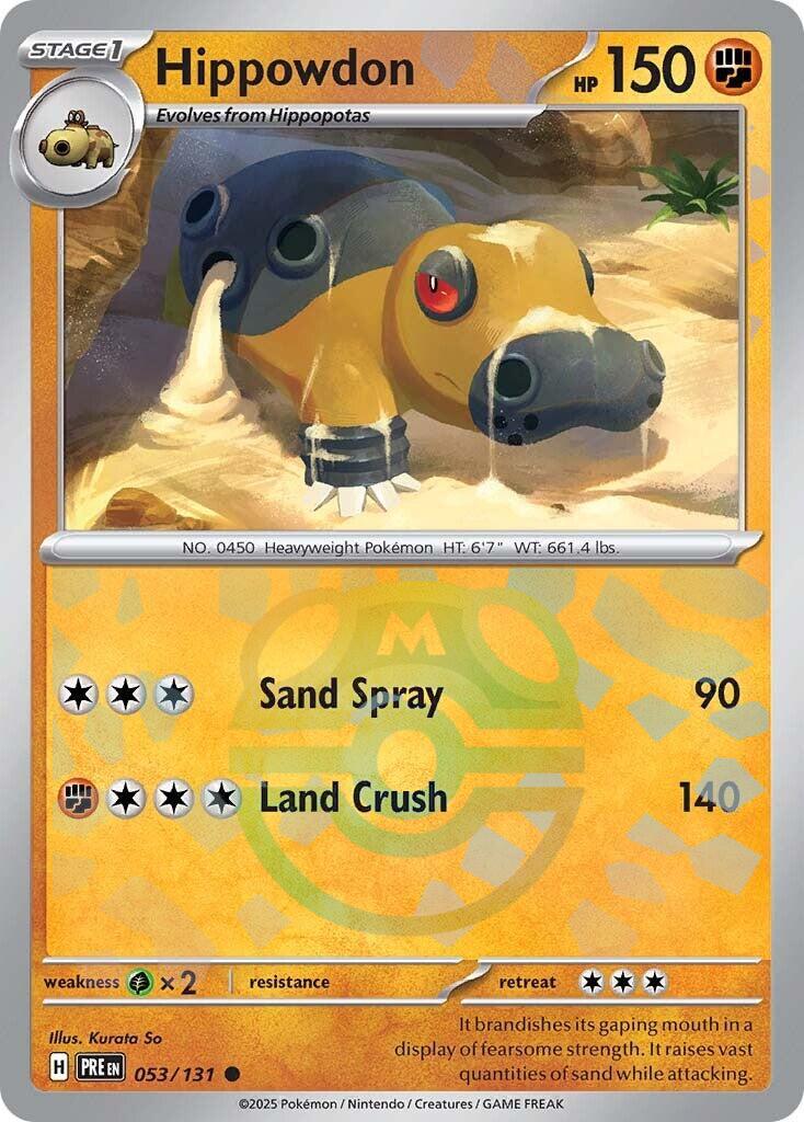 Hippowdon (053/131) (Master Ball Pattern) [Scarlet & Violet: Prismatic Evolutions] | Exor Games Dartmouth