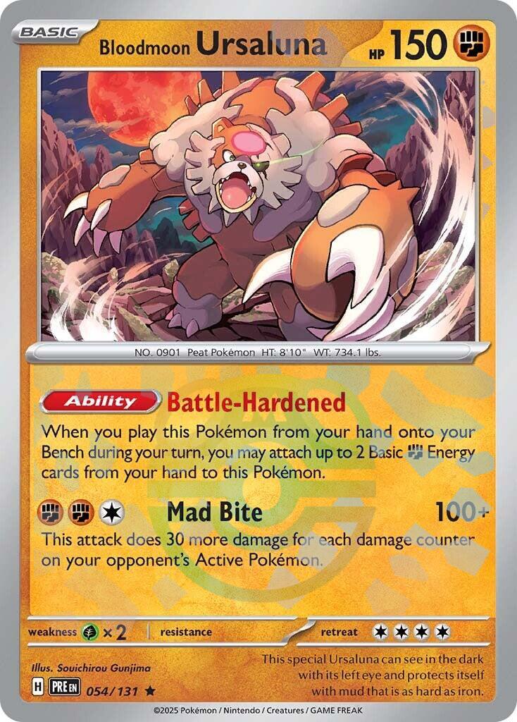 Bloodmoon Ursaluna (054/131) (Master Ball Pattern) [Scarlet & Violet: Prismatic Evolutions] | Exor Games Dartmouth