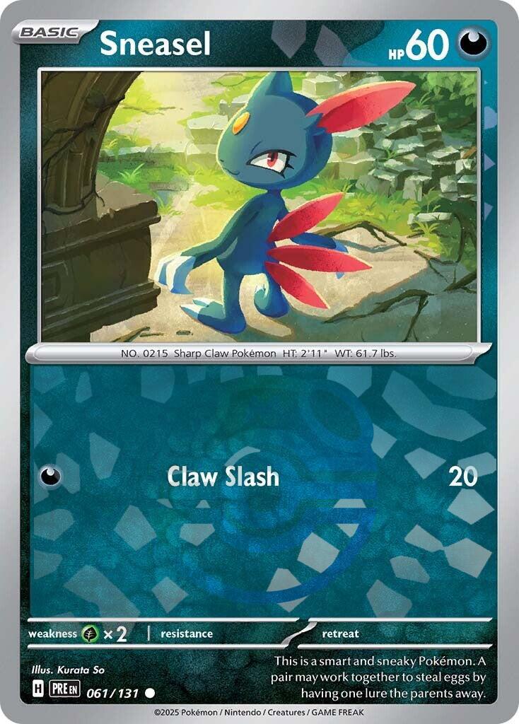 Sneasel (061/131) (Master Ball Pattern) [Scarlet & Violet: Prismatic Evolutions] | Exor Games Dartmouth