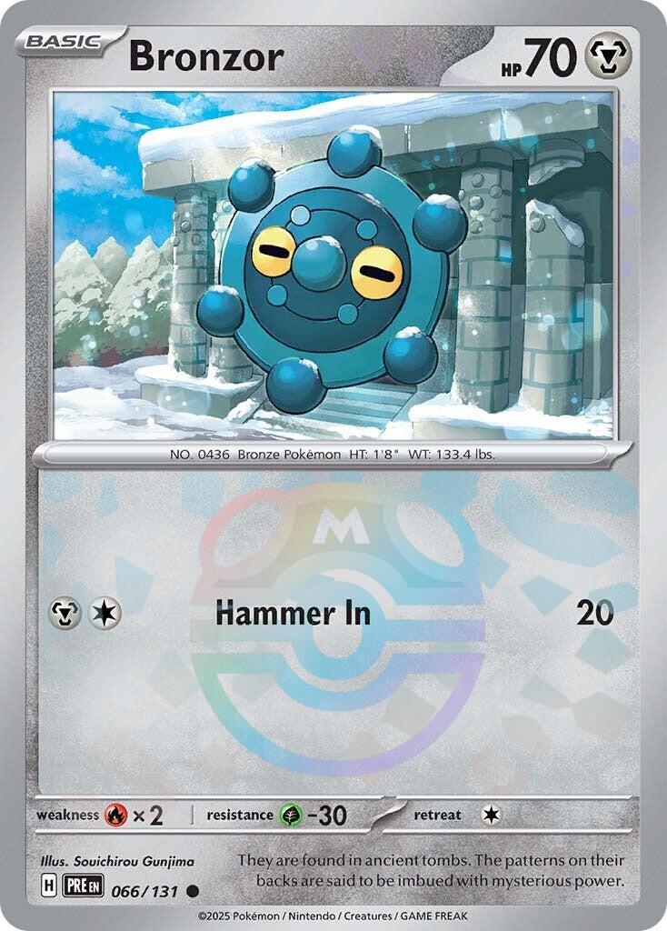 Bronzor (066/131) (Master Ball Pattern) [Scarlet & Violet: Prismatic Evolutions] | Exor Games Dartmouth