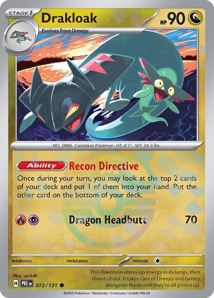 Drakloak (072/131) (Master Ball Pattern) [Scarlet & Violet: Prismatic Evolutions] | Exor Games Dartmouth