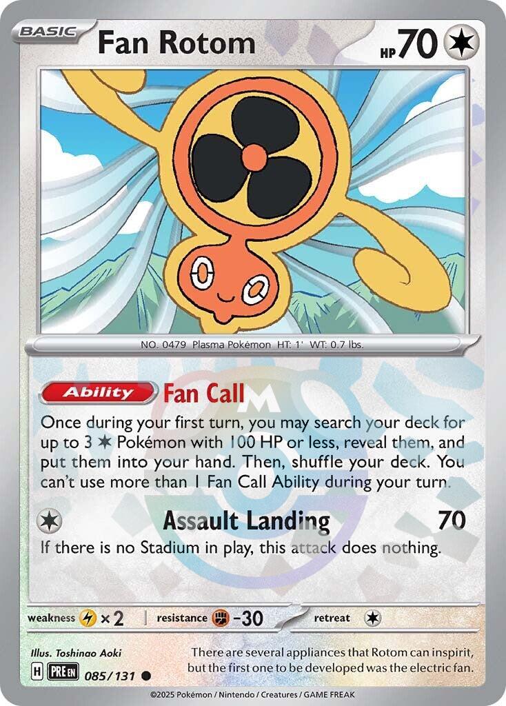 Fan Rotom (085/131) (Master Ball Pattern) [Scarlet & Violet: Prismatic Evolutions] | Exor Games Dartmouth