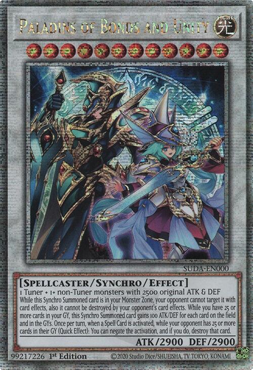 Paladins of Bonds and Unity [SUDA-EN000] Quarter Century Secret Rare | Exor Games Dartmouth