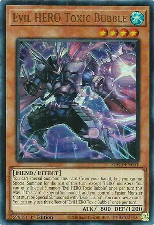 Evil HERO Toxic Bubble [SUDA-EN001] Ultra Rare | Exor Games Dartmouth