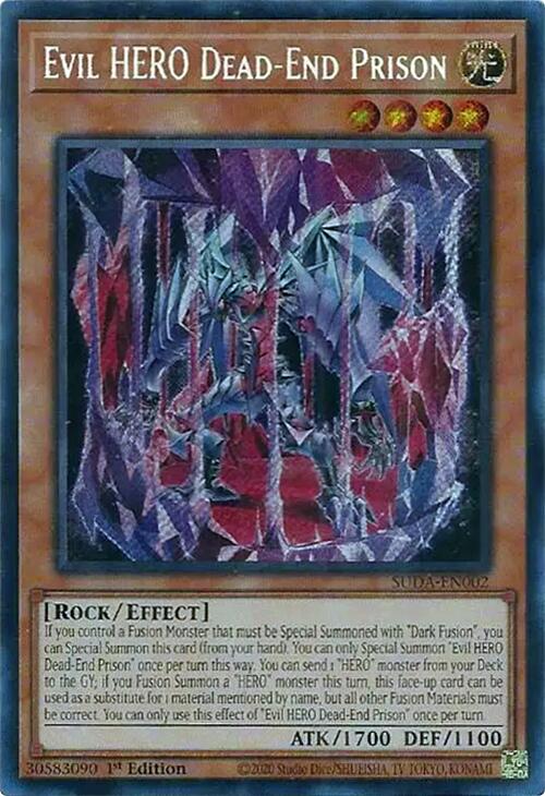 Evil HERO Dead-End Prison [SUDA-EN002] Secret Rare | Exor Games Dartmouth
