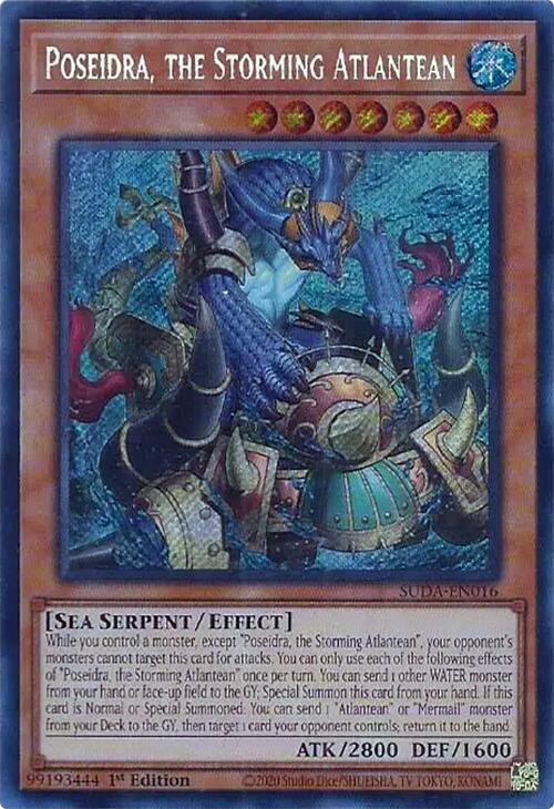 Poseidra, the Storming Atlantean [SUDA-EN016] Secret Rare | Exor Games Dartmouth