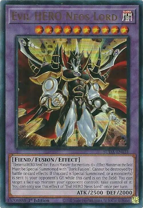Evil HERO Neos Lord [SUDA-EN031] Ultra Rare | Exor Games Dartmouth