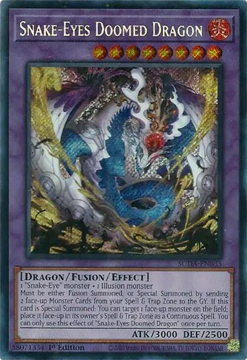Snake-Eyes Doomed Dragon [SUDA-EN035] Secret Rare | Exor Games Dartmouth