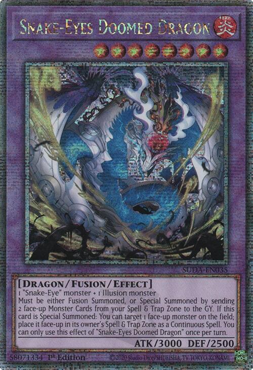 Snake-Eyes Doomed Dragon (Quarter Century Secret Rare) [SUDA-EN035] Quarter Century Secret Rare | Exor Games Dartmouth