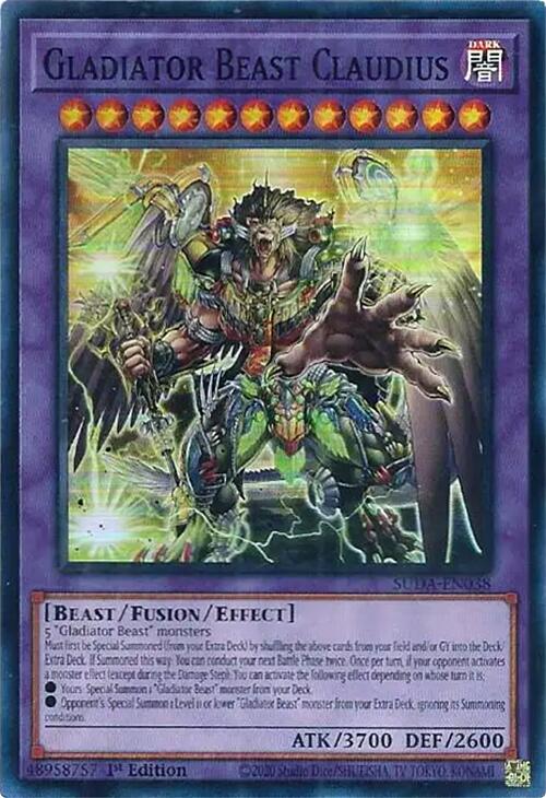 Gladiator Beast Claudius [SUDA-EN038] Super Rare | Exor Games Dartmouth