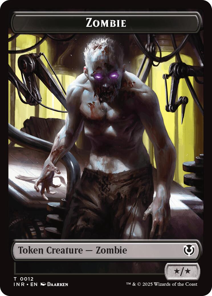 Zombie (0011) // Zombie (0012) Double-Sided Token [Innistrad Remastered Tokens] | Exor Games Dartmouth