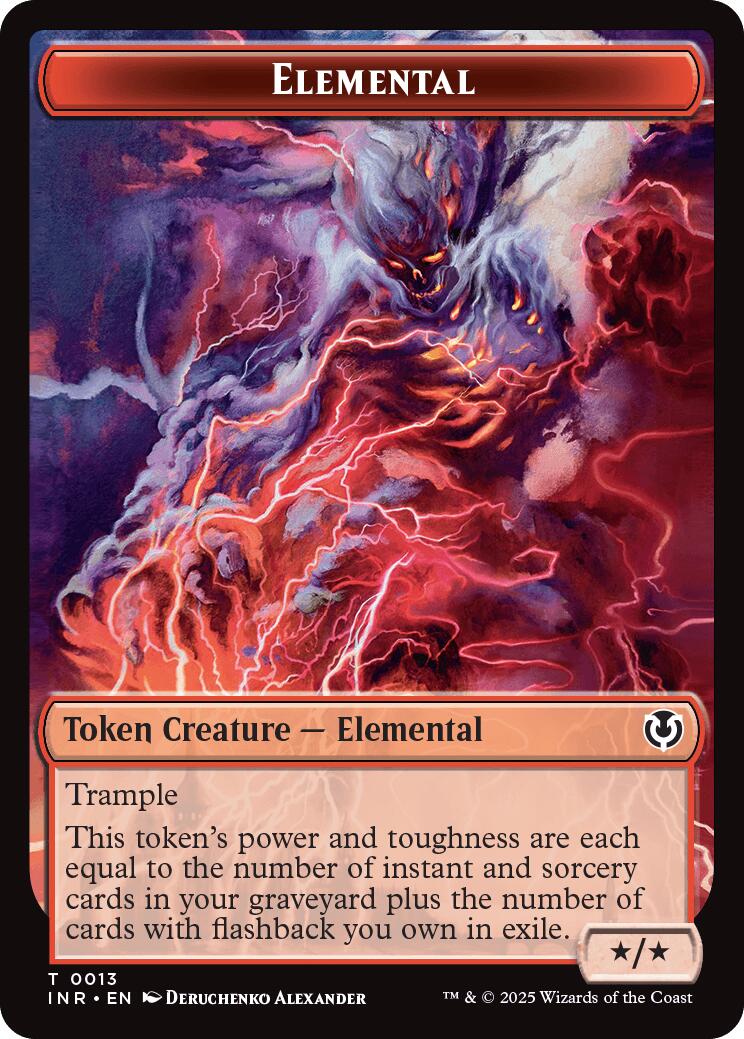 Elemental // Human (0014) Double-Sided Token [Innistrad Remastered Tokens] | Exor Games Dartmouth