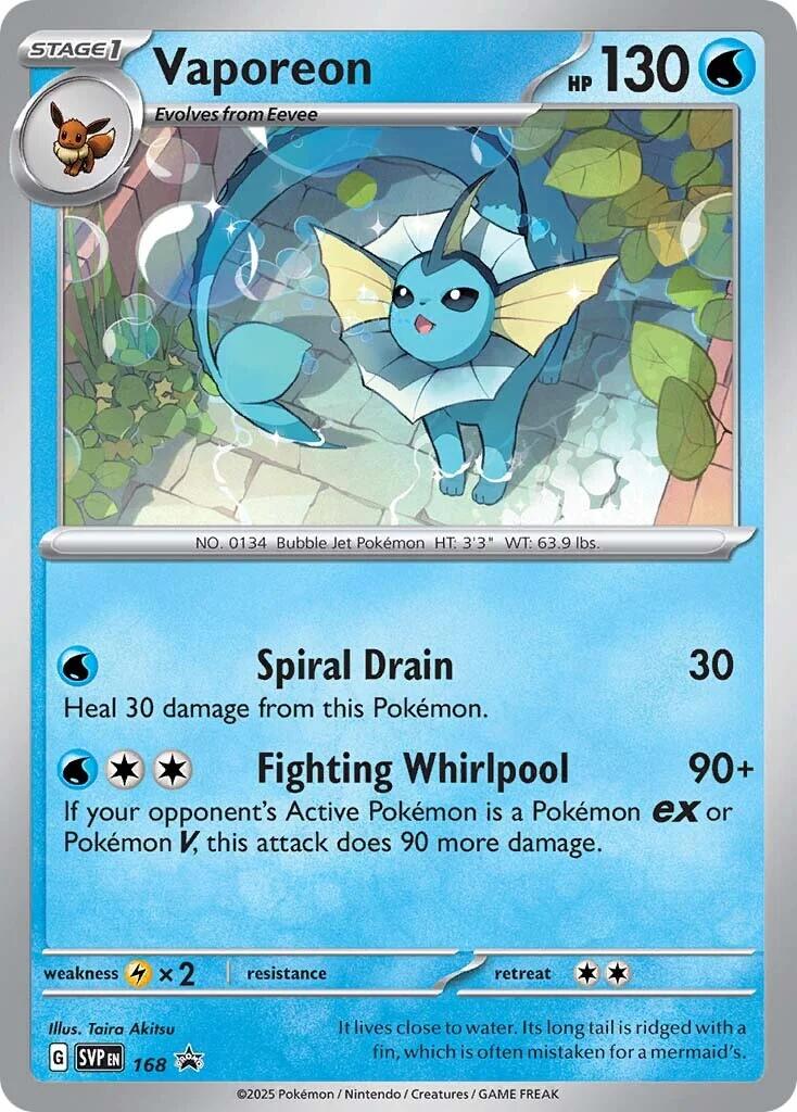 Vaporeon (SVP168) [Scarlet & Violet: Black Star Promos] | Exor Games Dartmouth