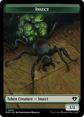 Spirit (0010) // Insect Double-Sided Token [Commander Masters Tokens] | Exor Games Dartmouth