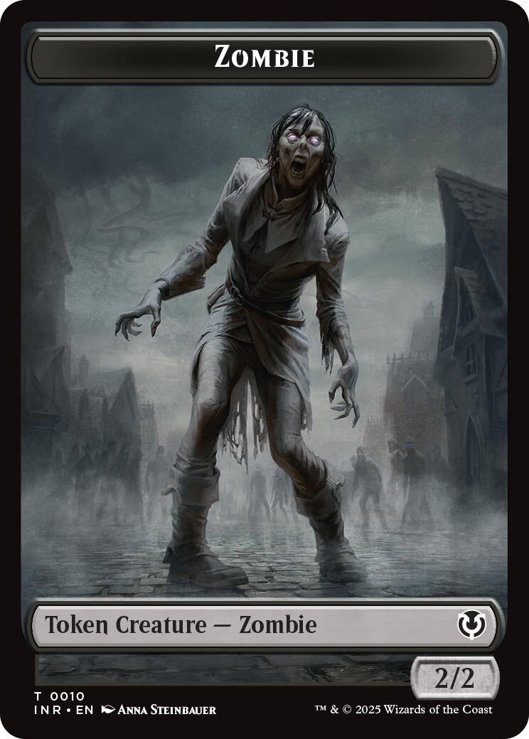 Zombie (0010) // Blood Double-Sided Token [Innistrad Remastered Tokens] | Exor Games Dartmouth