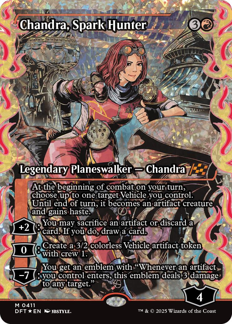 Chandra, Spark Hunter (Showcase Fracture Foil) (Japanese) [Aetherdrift] | Exor Games Dartmouth