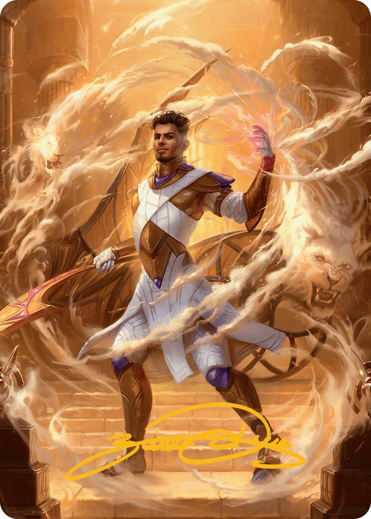 Basri, Tomorrow's Champion Art Card (Gold-Stamped Signature) [Aetherdrift Art Series] | Exor Games Dartmouth