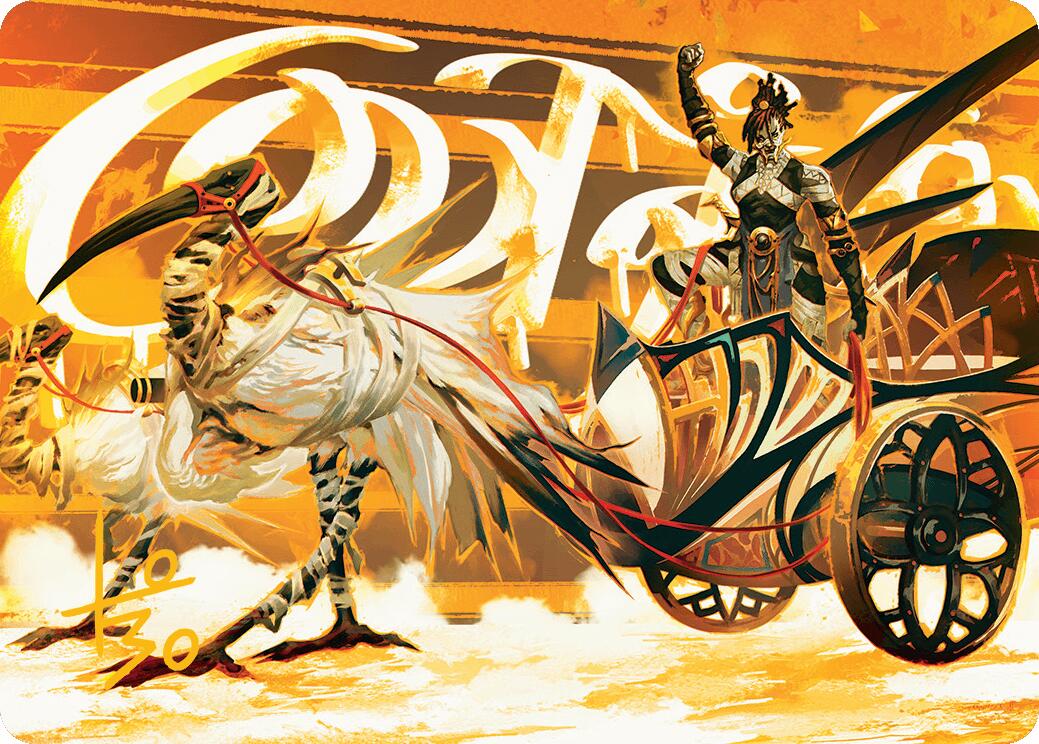 Skyseer's Chariot Art Card (Gold-Stamped Signature) [Aetherdrift Art Series] | Exor Games Dartmouth