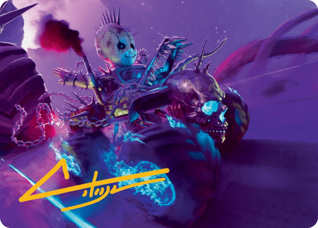 Pactdoll Terror Art Card (Gold-Stamped Signature) [Aetherdrift Art Series] | Exor Games Dartmouth