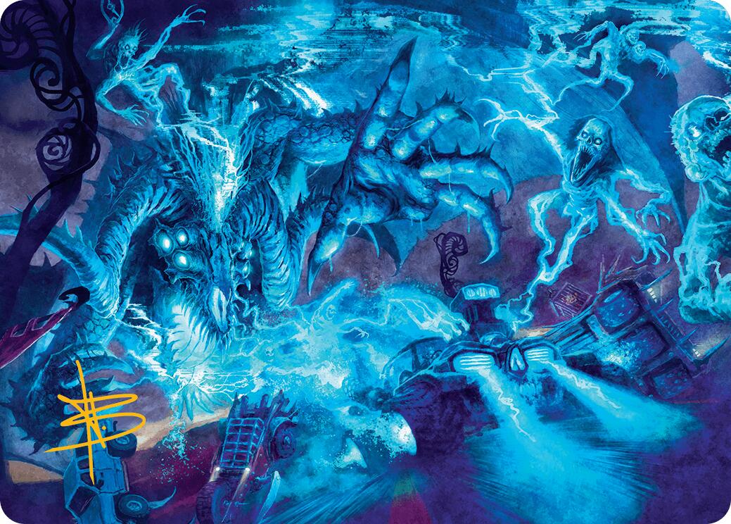 The Speed Demon Art Card (Gold-Stamped Signature) [Aetherdrift Art Series] | Exor Games Dartmouth
