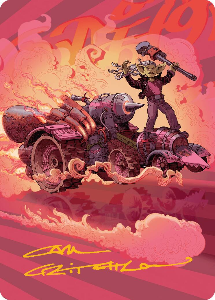 Burner Rocket Art Card (Gold-Stamped Signature) [Aetherdrift Art Series] | Exor Games Dartmouth