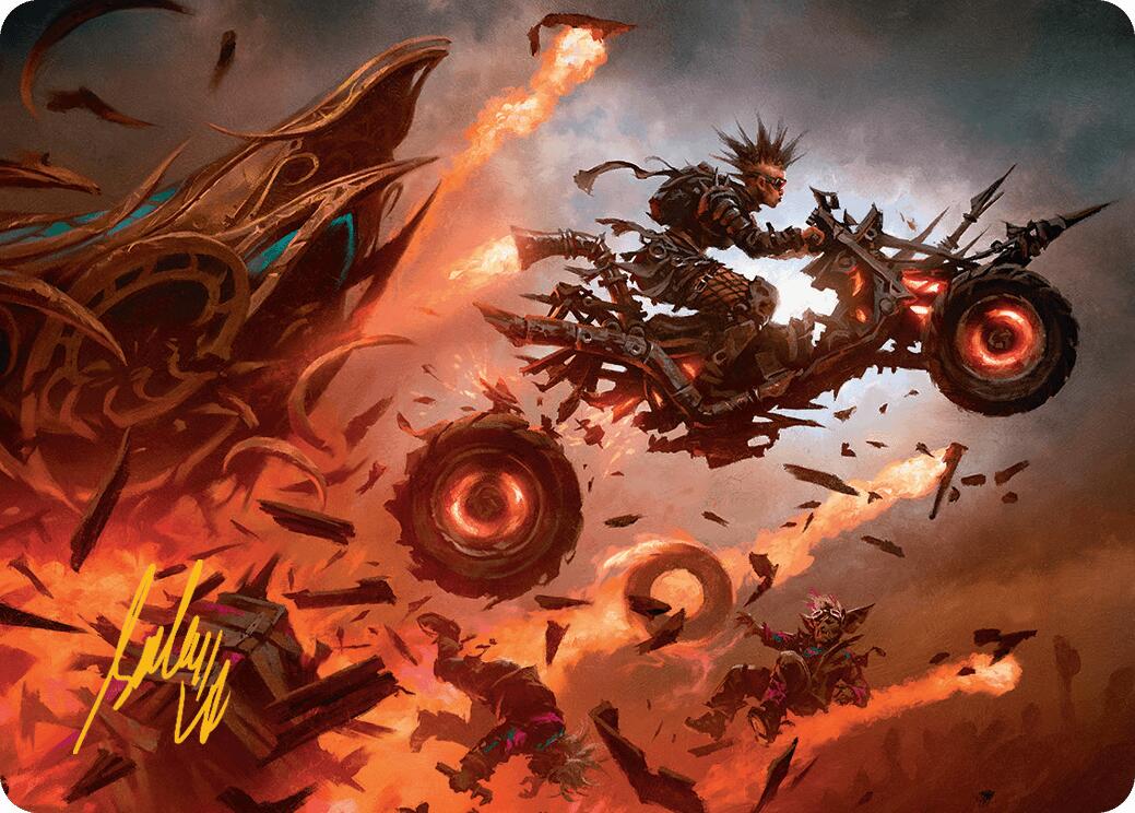 Gastal Blockbuster Art Card (Gold-Stamped Signature) [Aetherdrift Art Series] | Exor Games Dartmouth