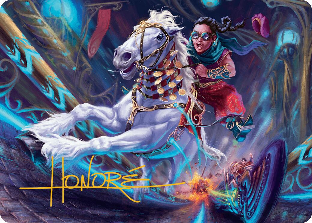 Gilded Ghoda Art Card (Gold-Stamped Signature) [Aetherdrift Art Series] | Exor Games Dartmouth