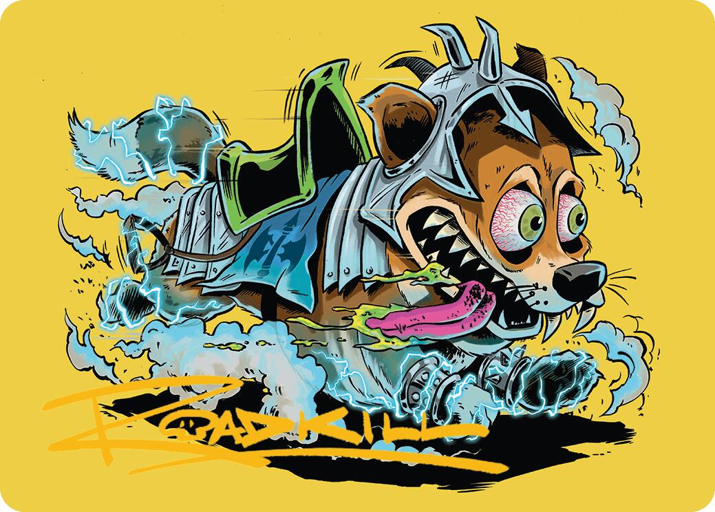 District Mascot Art Card (50/54) (Gold-Stamped Signature) [Aetherdrift Art Series] | Exor Games Dartmouth