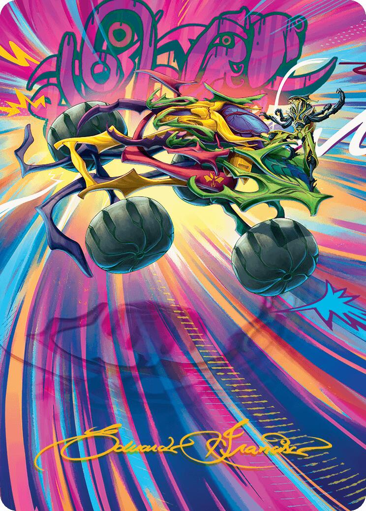 Thunderous Velocipede Art Card (Gold-Stamped Signature) [Aetherdrift Art Series] | Exor Games Dartmouth